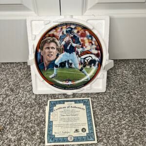 John Elway "King of the Mountain" by Rick Brown First Edition NFL Souvenir Plate